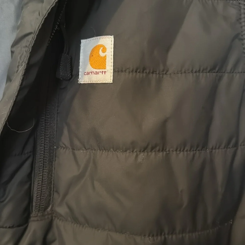 Carhartt Gilliam Jacket Black Youth Large 12/14 EUC Insulated Warm
